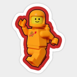 Classic Orange Spaceman Sticker